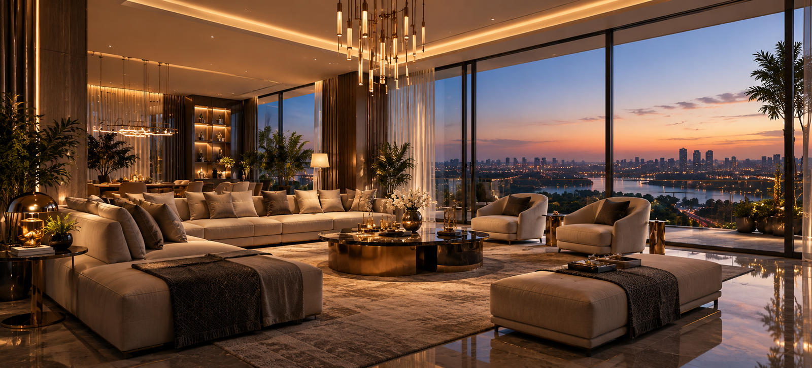 Luxury 4 BHK residence overlooking the city
